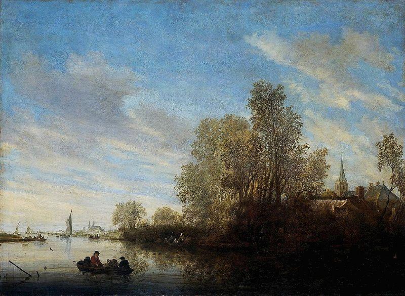 Salomon van Ruysdael River View near Deventer. China oil painting art
